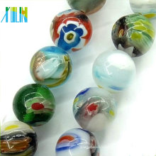 perles de verre millefiori multicolores perles rondes de tensha